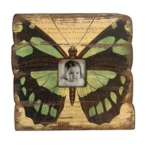Butterfly Wooden Picture Frame | Rustic Bohemian Decor | Home Accessory